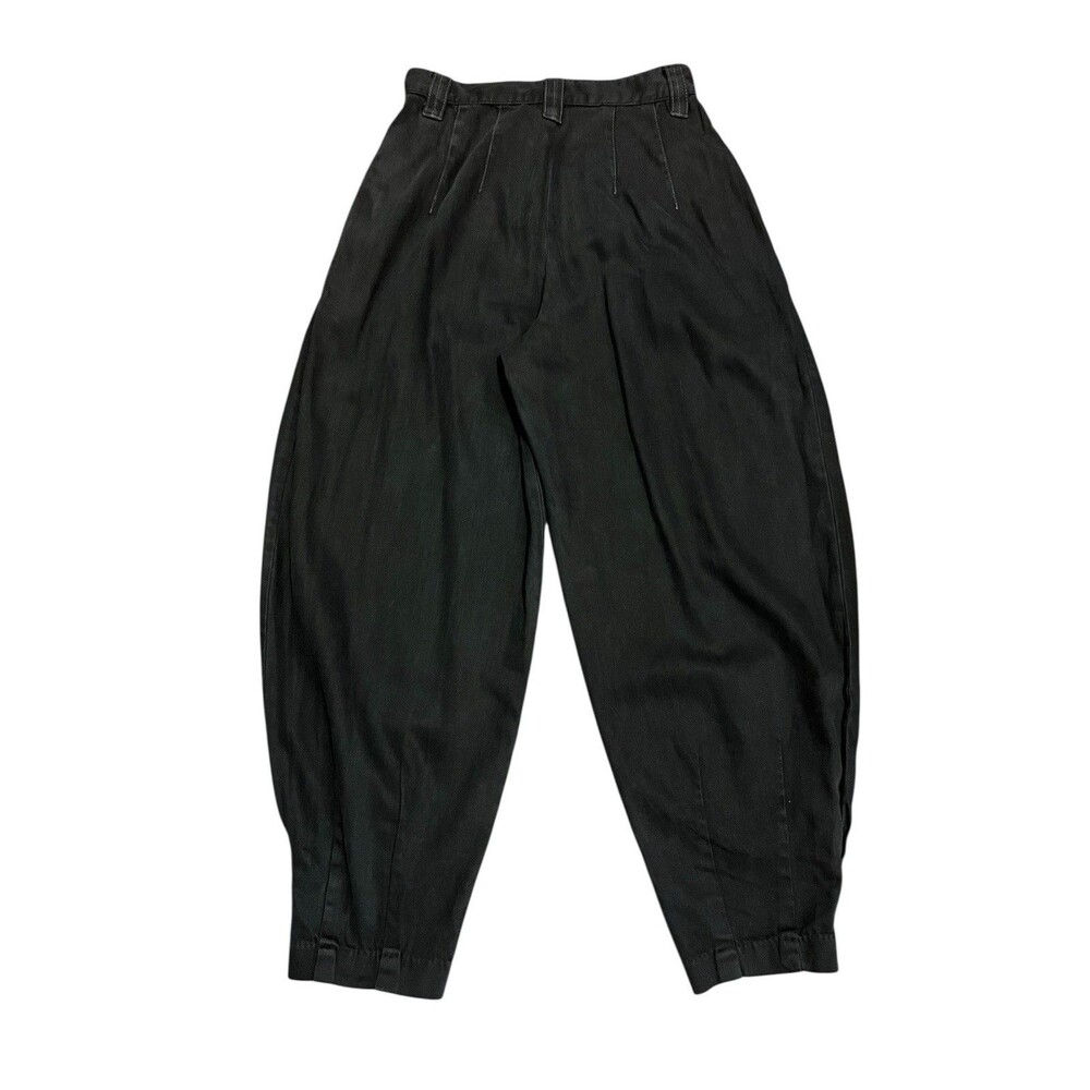FREE PEOPLE Black Barcelona Balloon Pants High Rise Cotton Twill Pleated Size 0 - Picture 4 of 8